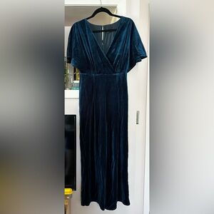 ⭐️SOLD⭐️ Anthropologie Blue Velvet Jumpsuit